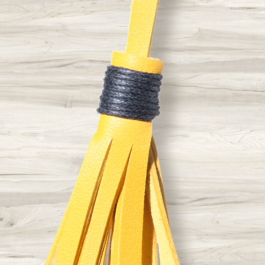 Vizsla Accessory Pendant with Leather Tassel - Yellow