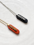 Mama Necklace - Leather and Stainless Steel