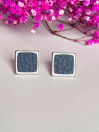 Silver Stainless Steel Stud Earrings