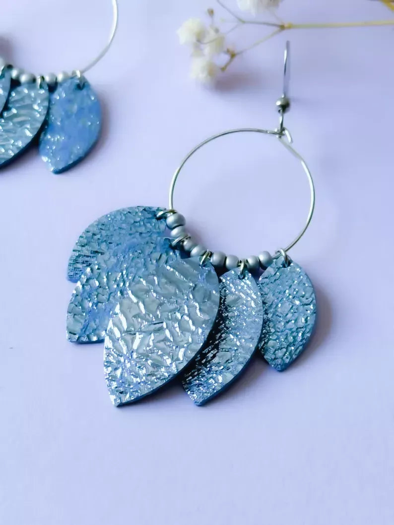 Leaf Hoop Earrings