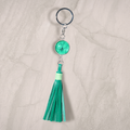 Colgante accesorio Vizsla con motivo de perro + borla de cuero