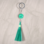 Colgante accesorio Vizsla con motivo de perro + borla de cuero