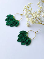 Leaf Hoop Earrings