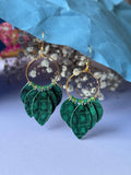 Leaf Hoop Earrings