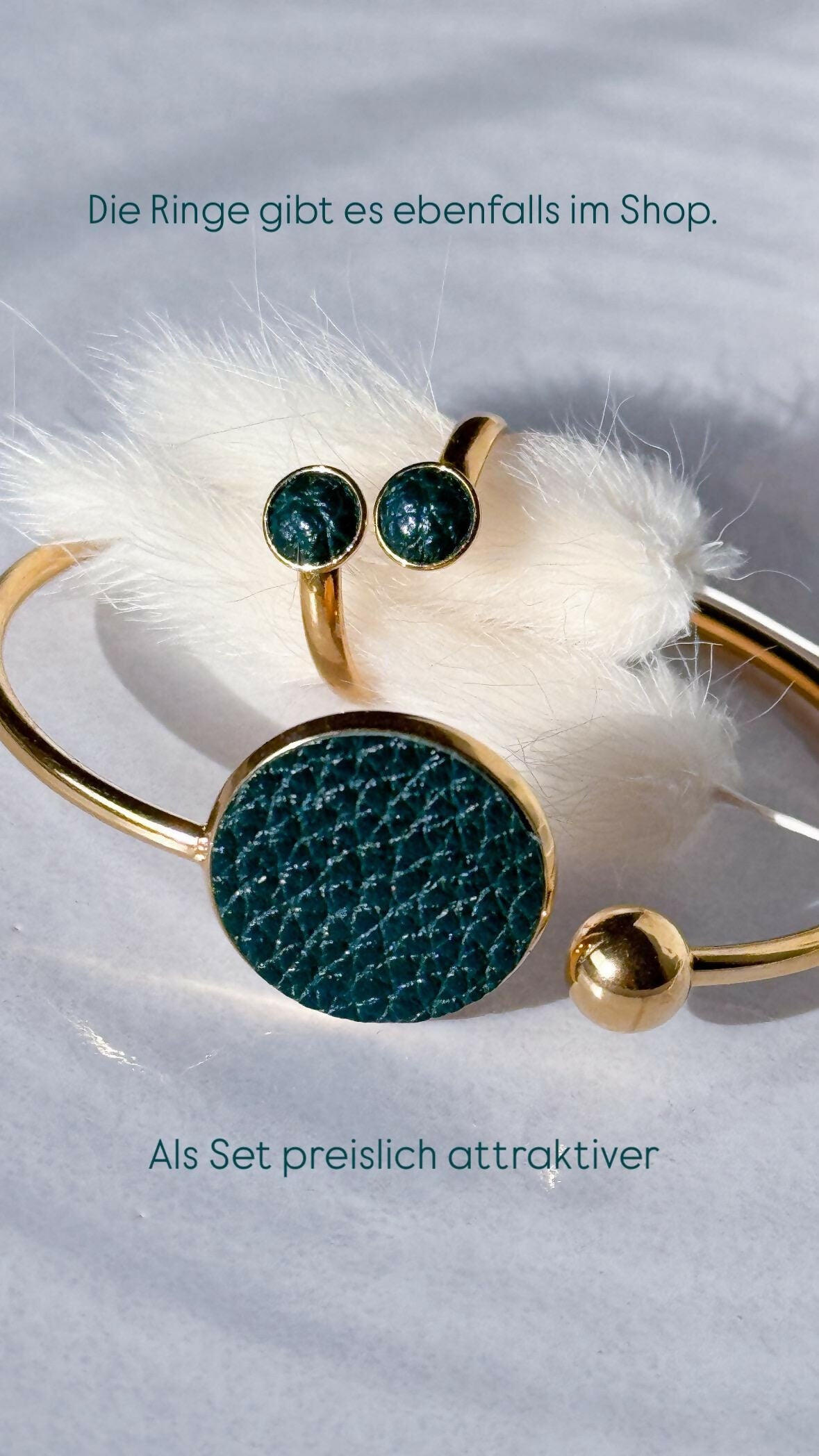 Gold Stainless Steel Bracelet with Leather
