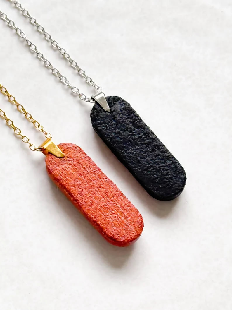 Mama Necklace - Leather and Stainless Steel