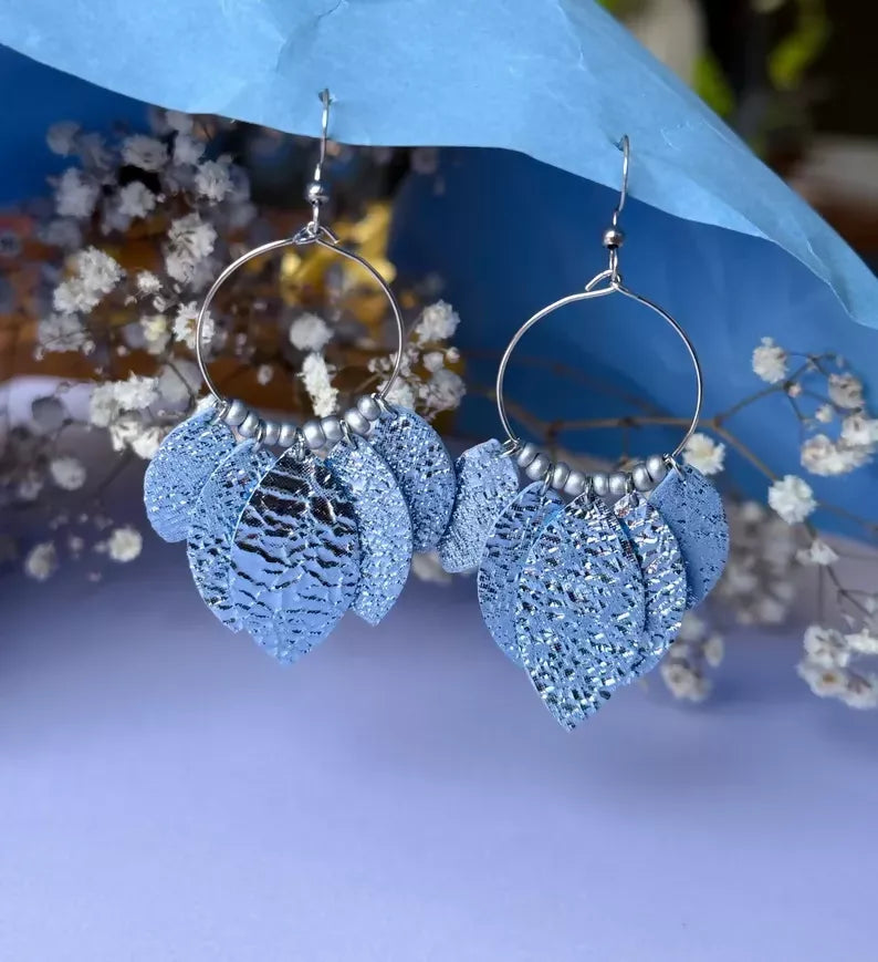 Leaf Hoop Earrings