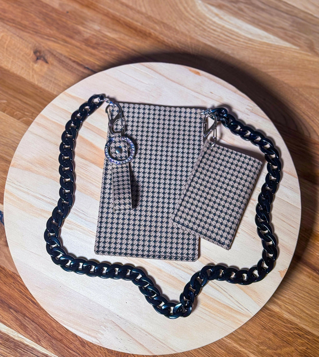 Leather Phone Crossbody Bag Set